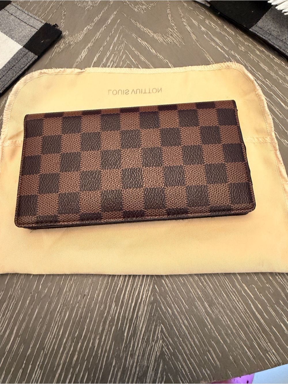 Brown Checkered Wallet - Damier Canvas